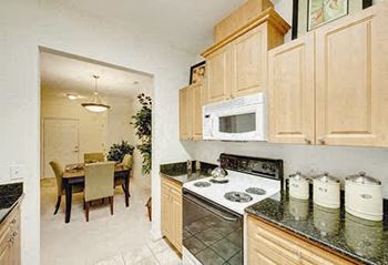 Kitchen with granite countertops